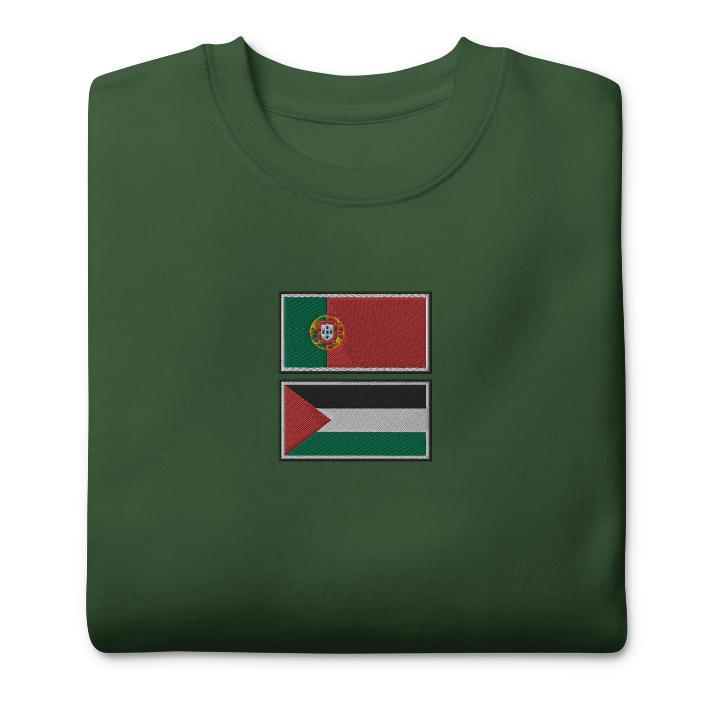 Portugal x Palestine Embroidered Unisex Sweatshirt