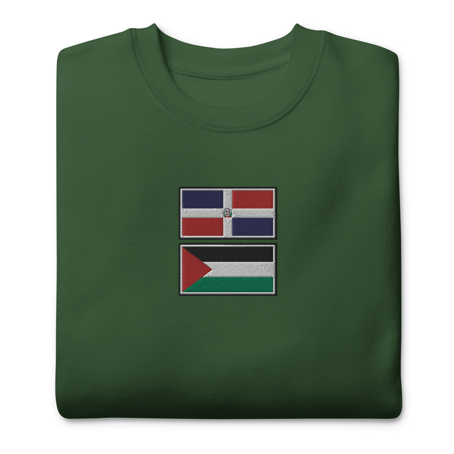 Dominican Republic x Palestine Embroidered Unisex Sweatshirt