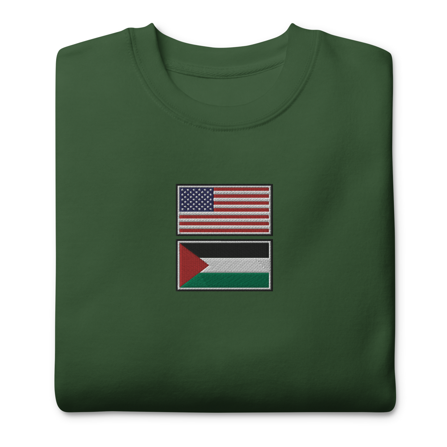 USA x Palestine Embroidered Unisex Sweatshirt