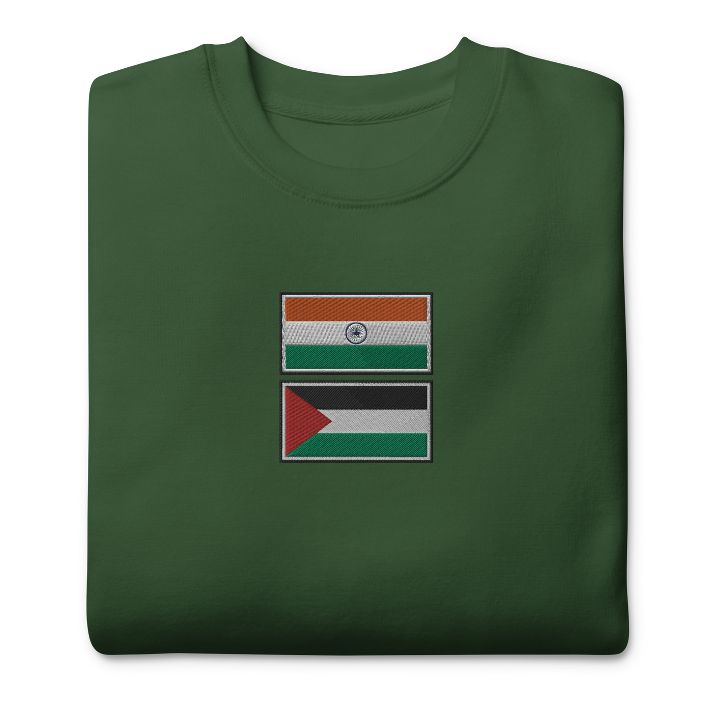 India x Palestine Embroidered Unisex Sweatshirt