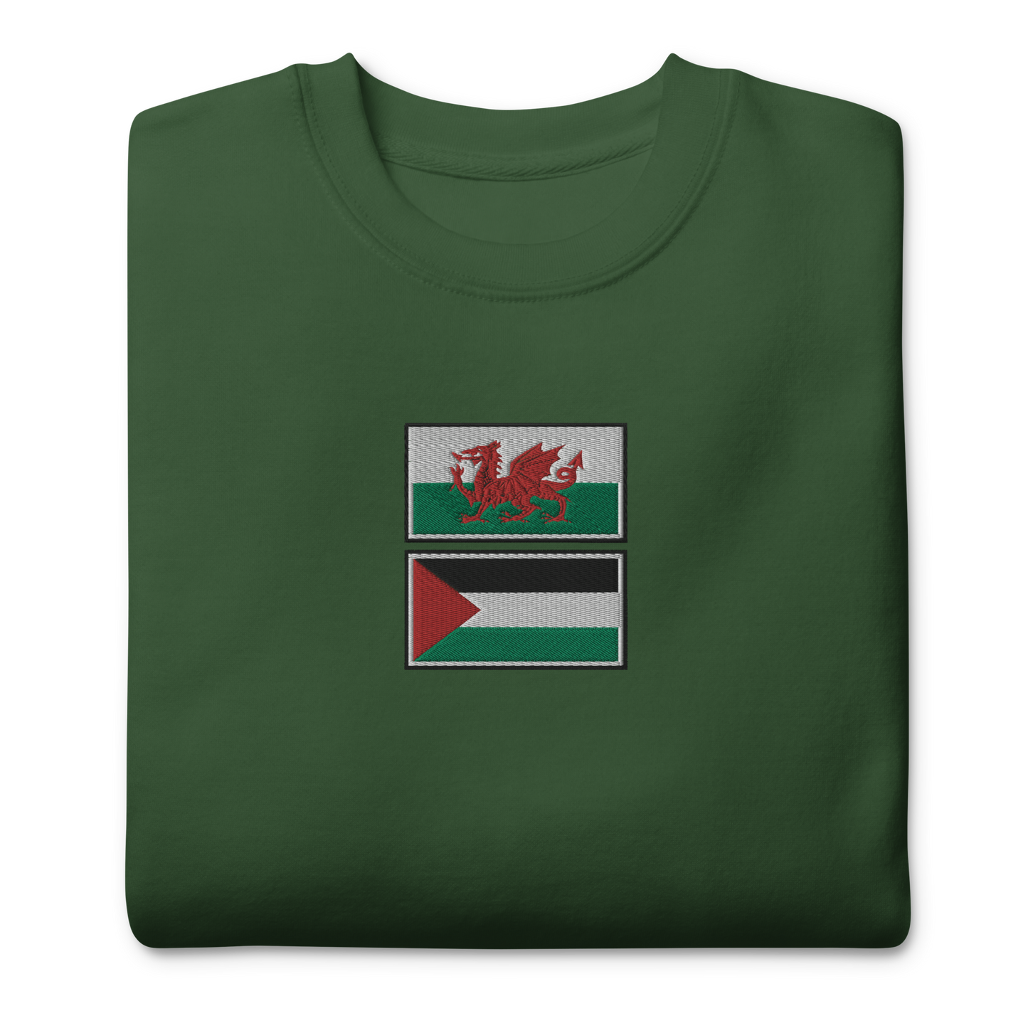 Wales x Palestine Embroidered Unisex Sweatshirt