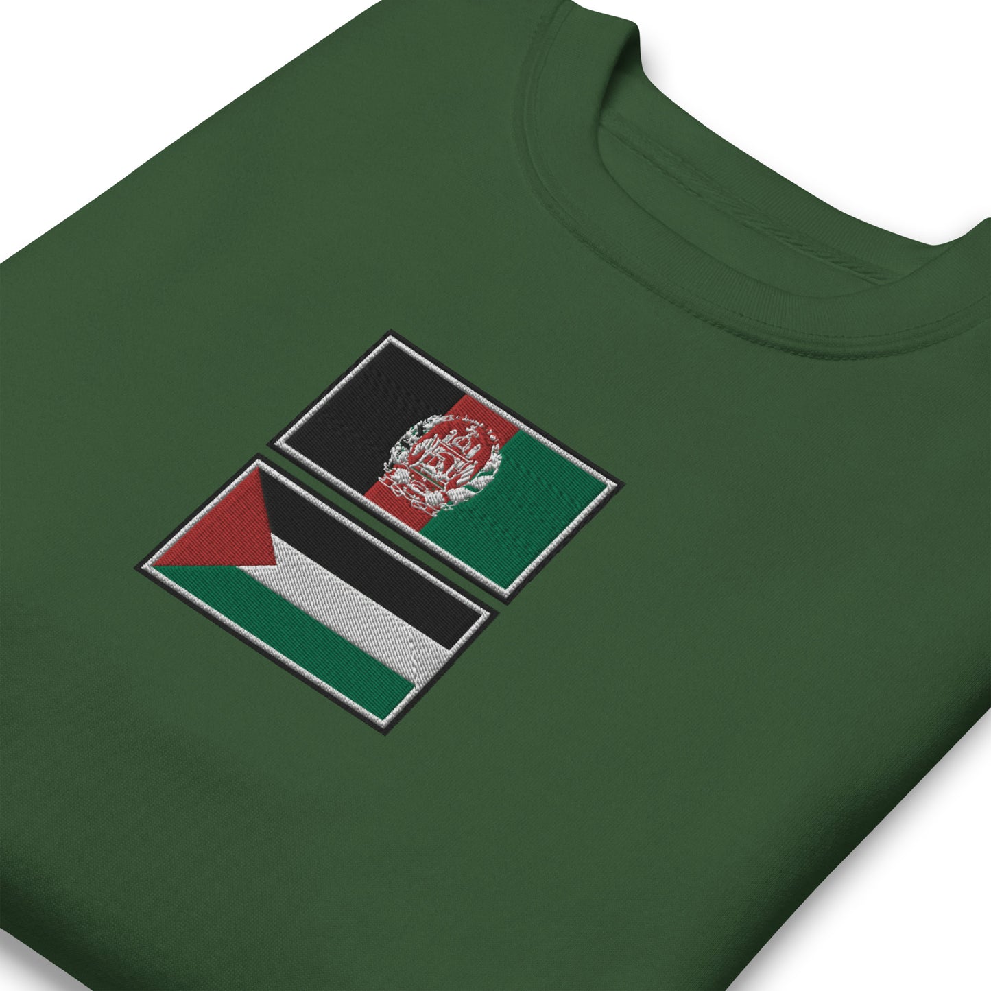 Afghanistan x Palestine Embroidered Unisex Sweatshirt