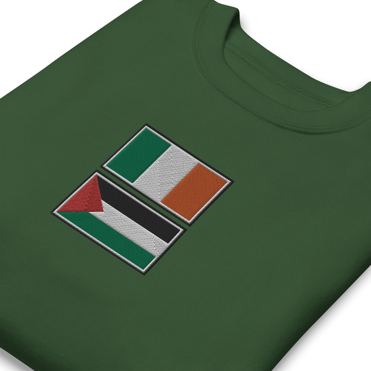 Ireland x Palestine Embroidered Unisex Sweatshirt