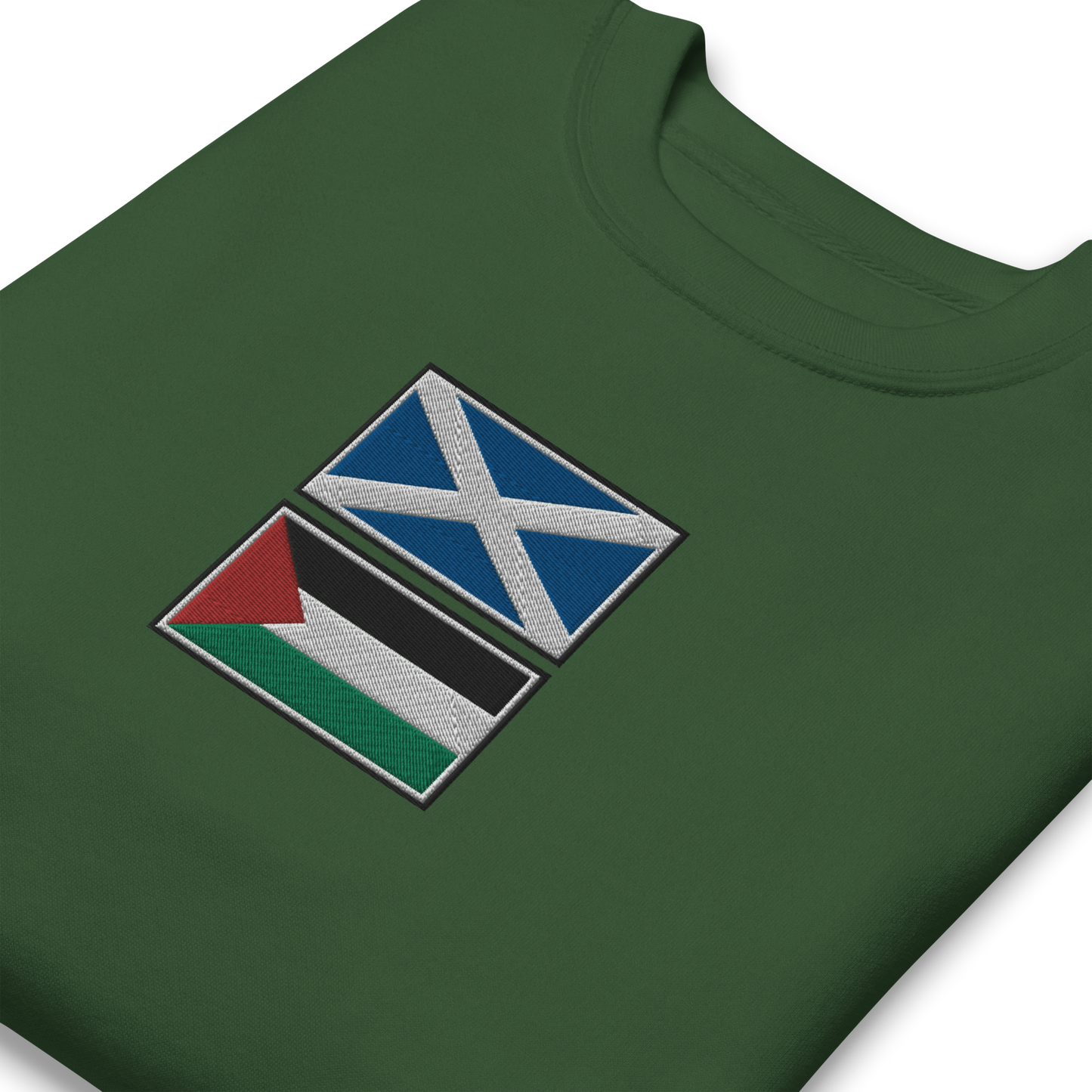 Scotland x Palestine Embroidered Unisex Sweatshirt