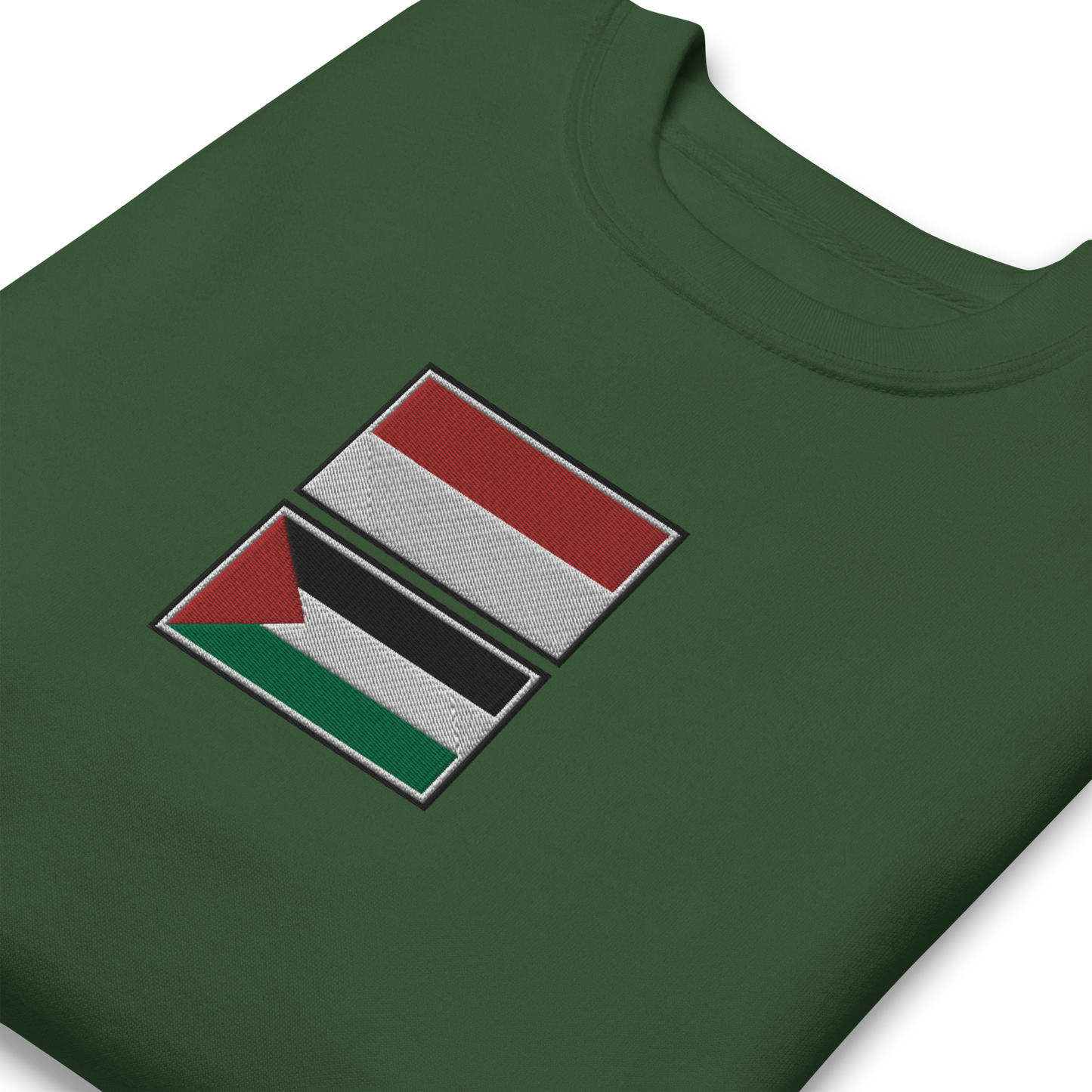 Indonesia x Palestine Embroidered Unisex Sweatshirt