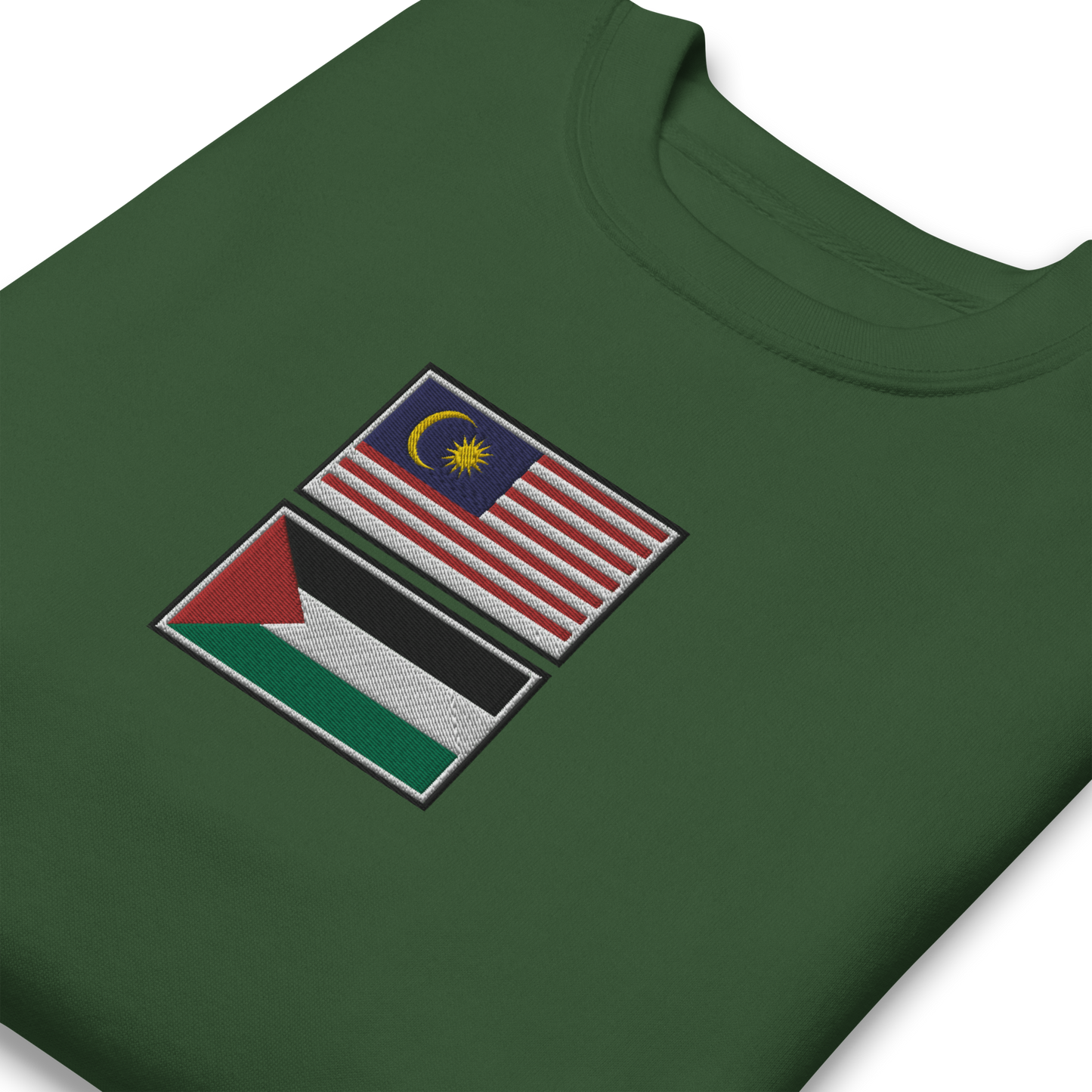 Malaysia x Palestine Embroidered Unisex Sweatshirt