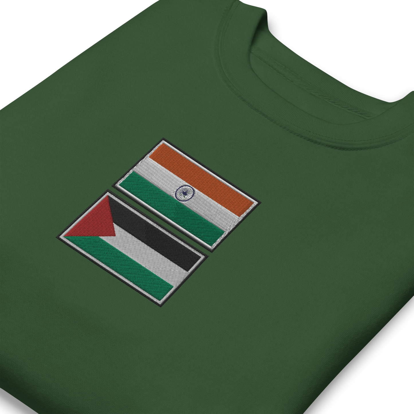 India x Palestine Embroidered Unisex Sweatshirt