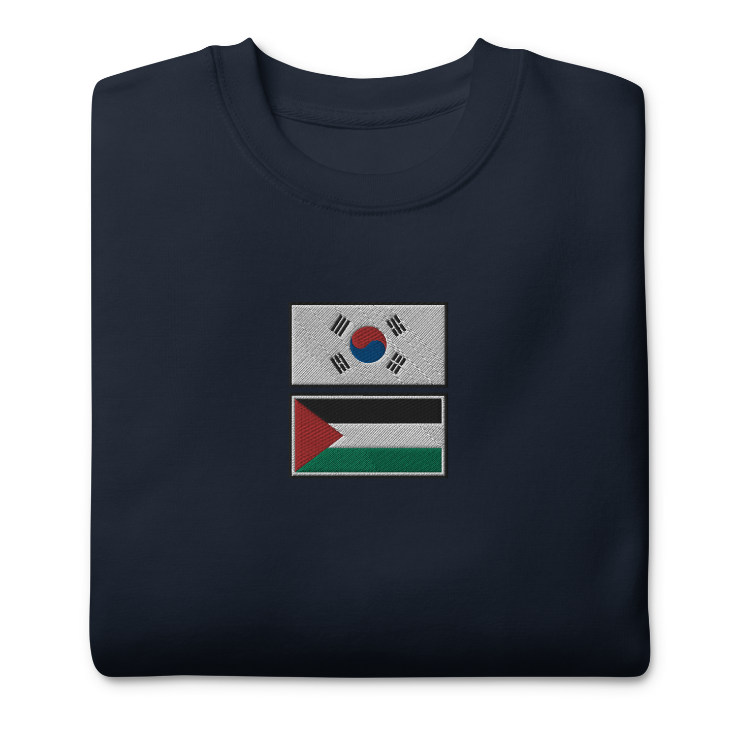 South Korea x Palestine Embroidered Unisex Sweatshirt