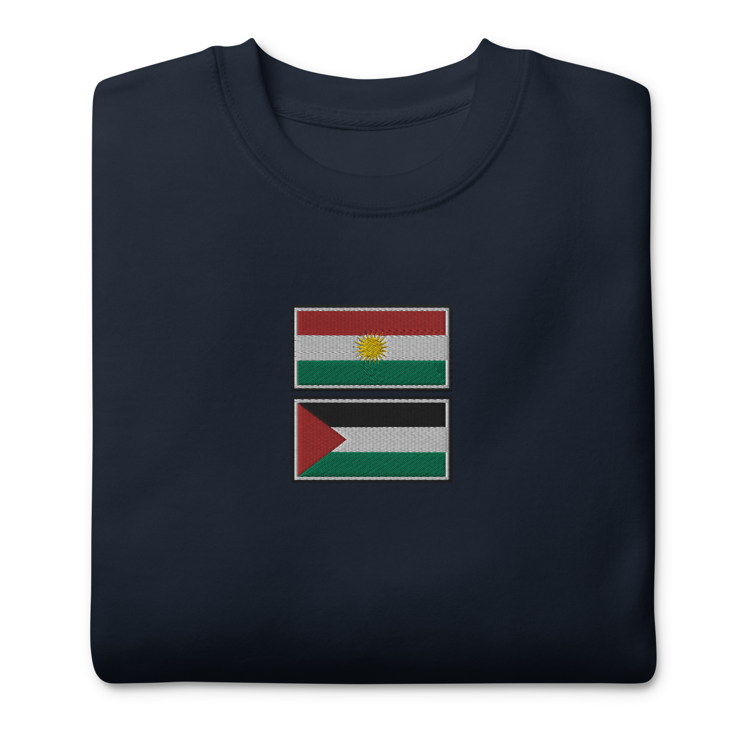 Kurdistan x Palestine Embroidered Unisex Sweatshirt