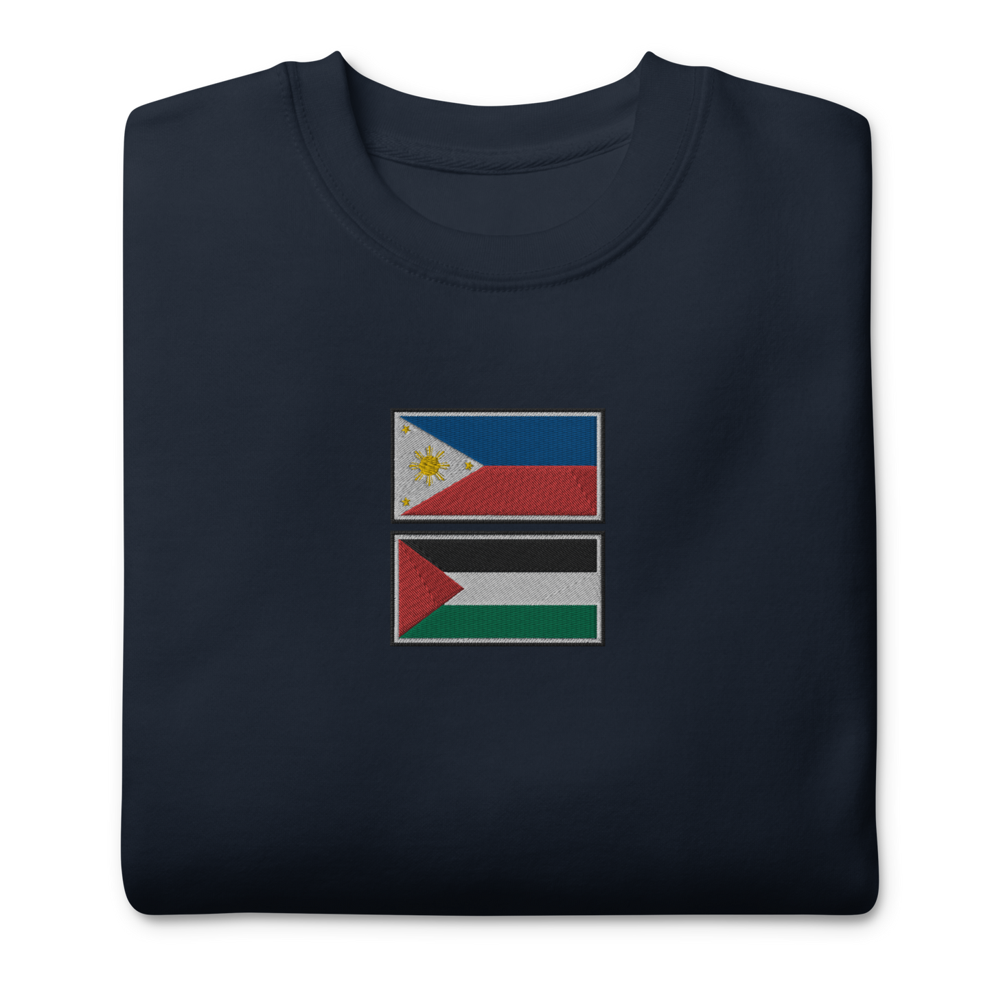 Philippines x Palestine Embroidered Unisex Sweatshirt