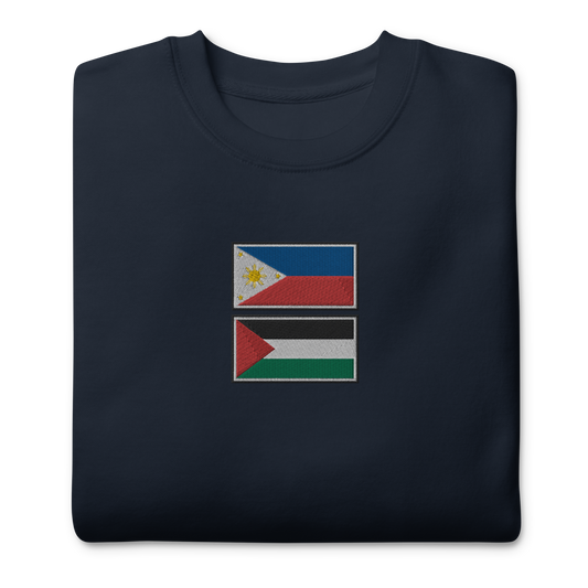 Philippines x Palestine Embroidered Unisex Sweatshirt