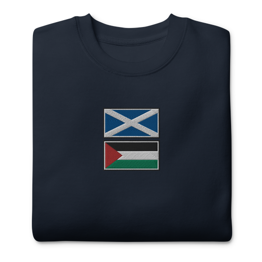 Scotland x Palestine Embroidered Unisex Sweatshirt