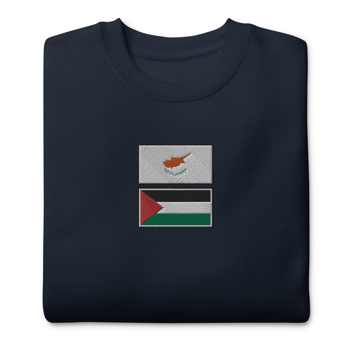 Cyprus x Palestine Embroidered Unisex Sweatshirt