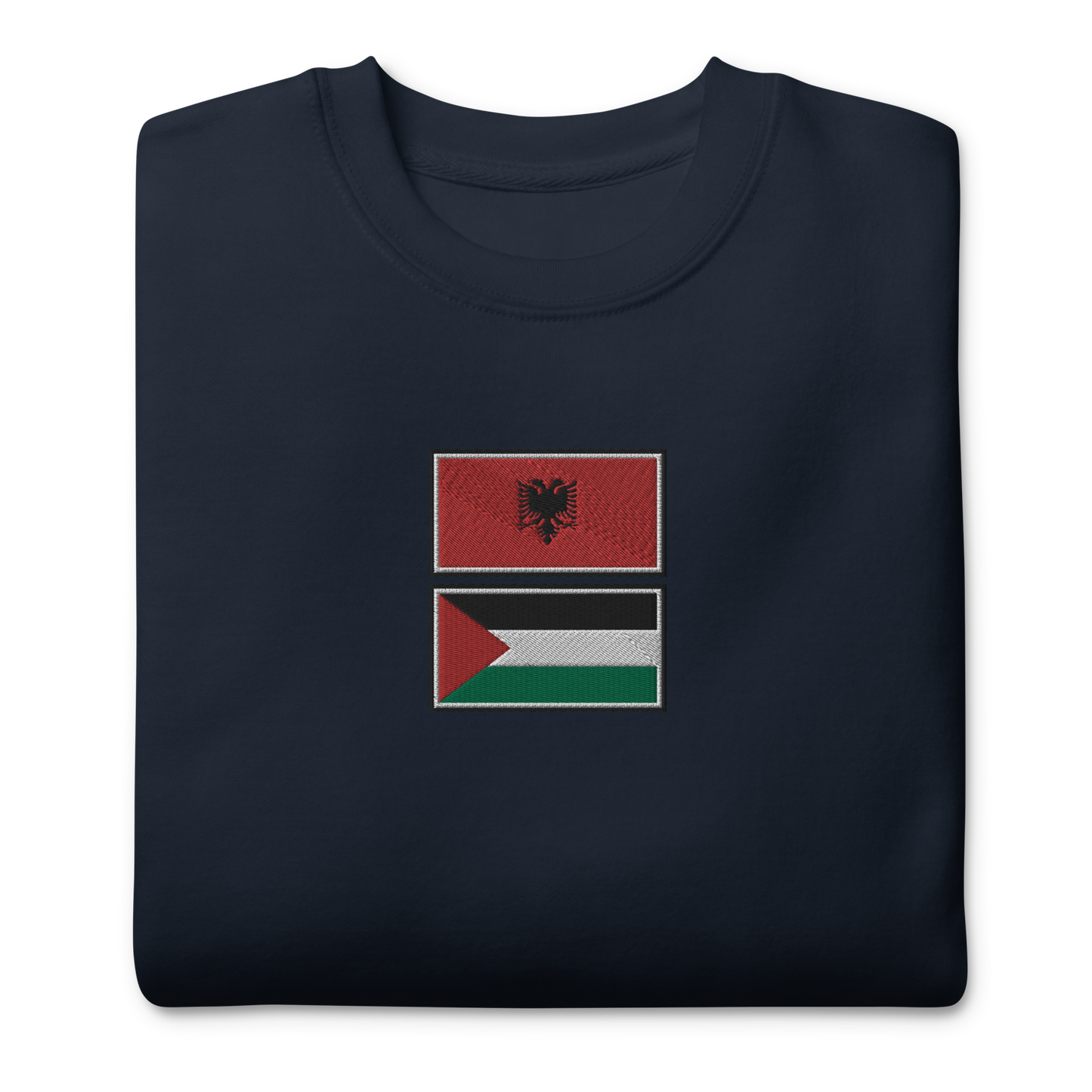 Albania x Palestine Embroidered Unisex Sweatshirt