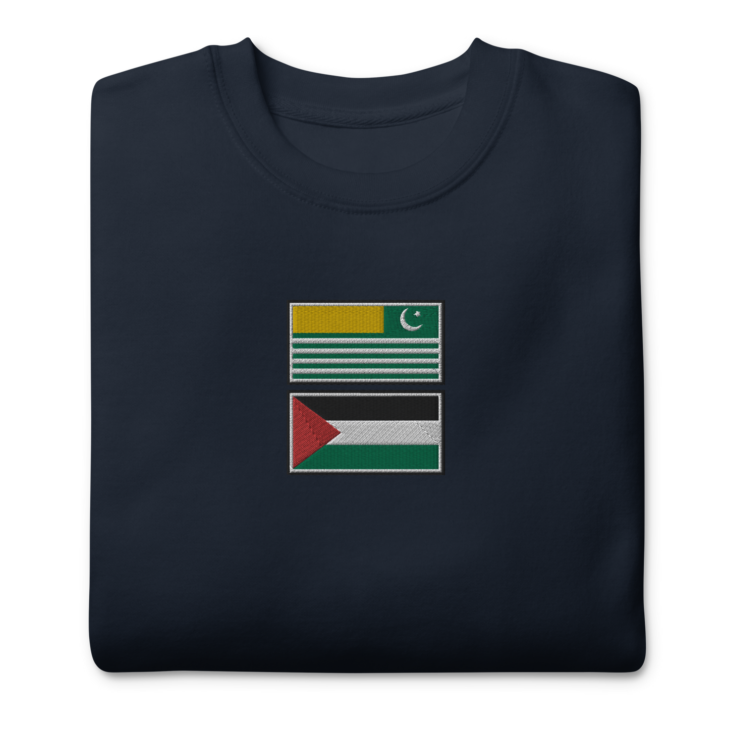 Kashmir x Palestine Embroidered Unisex Sweatshirt