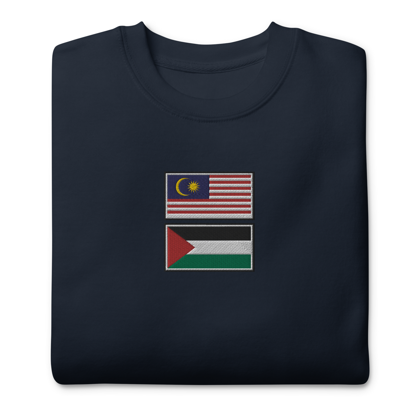 Malaysia x Palestine Embroidered Unisex Sweatshirt