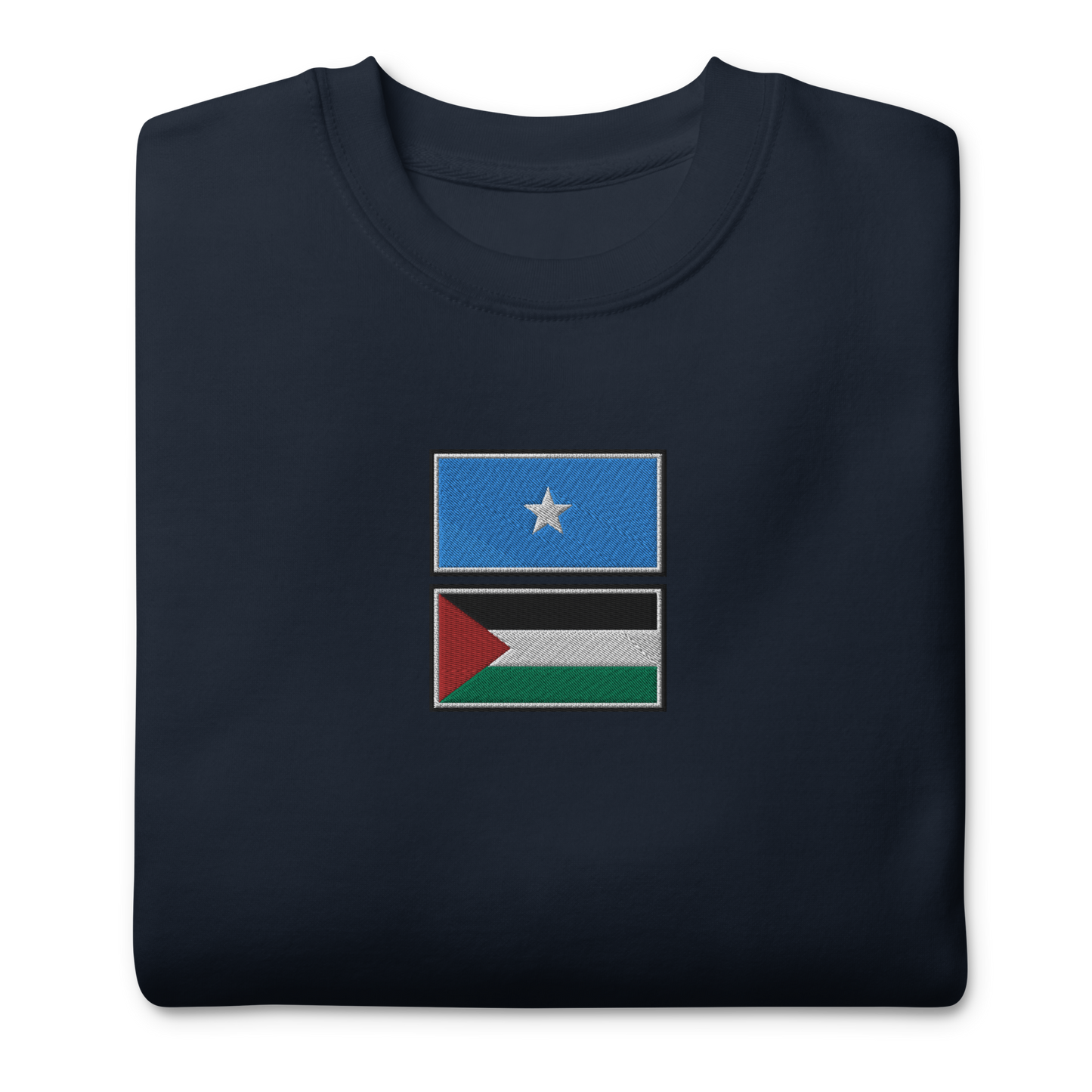 Somalia x Palestine Embroidered Unisex Sweatshirt