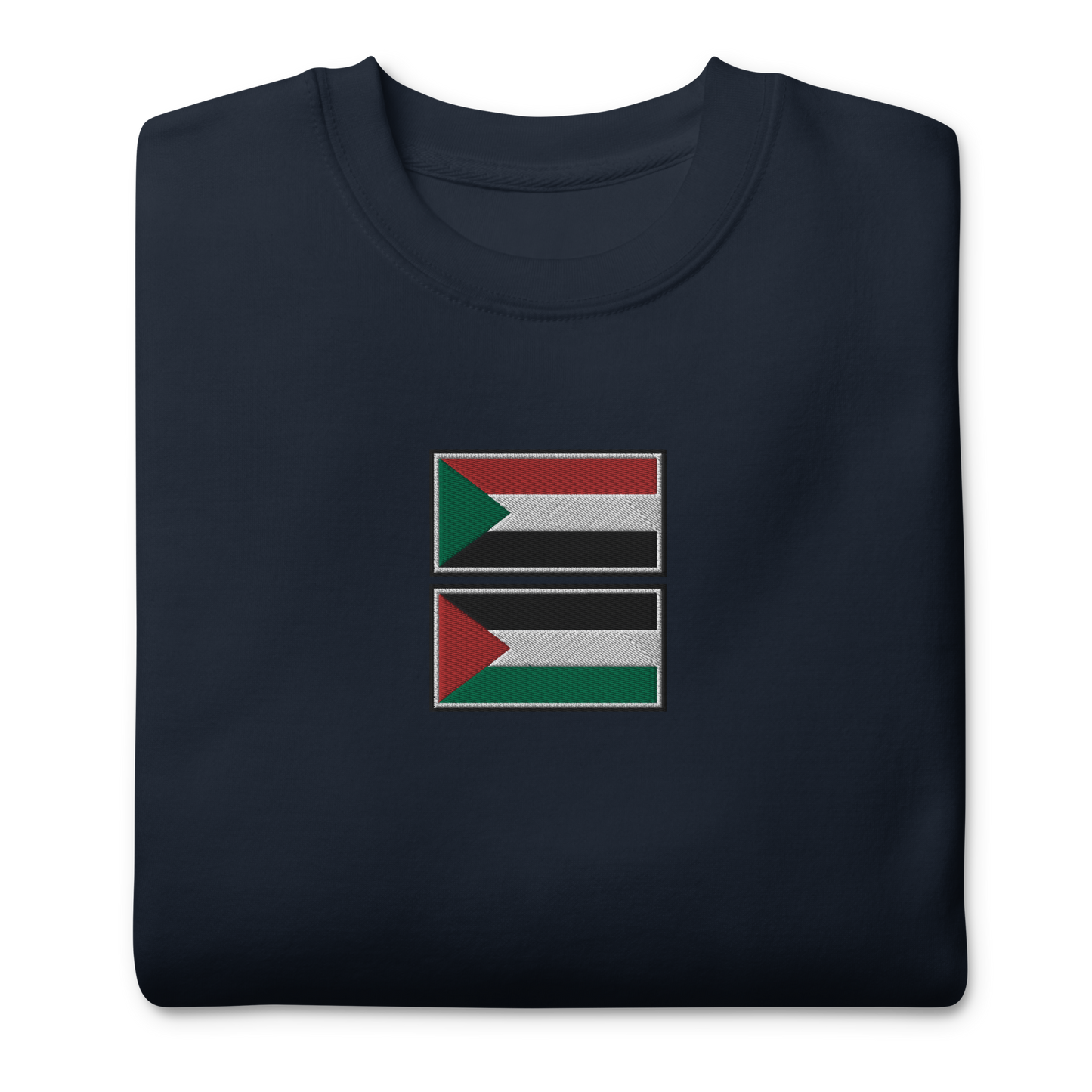 Sudan x Palestine Embroidered Unisex Sweatshirt