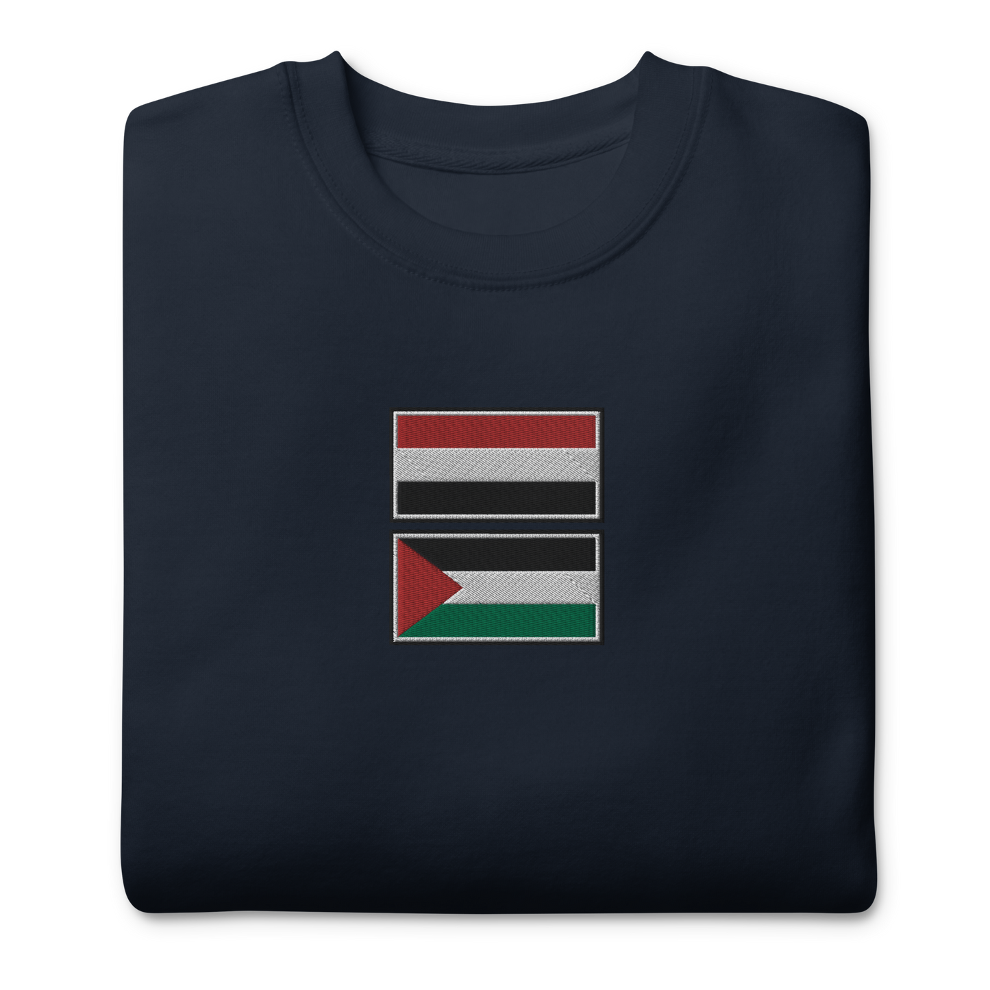 Yemen x Palestine Embroidered Unisex Sweatshirt