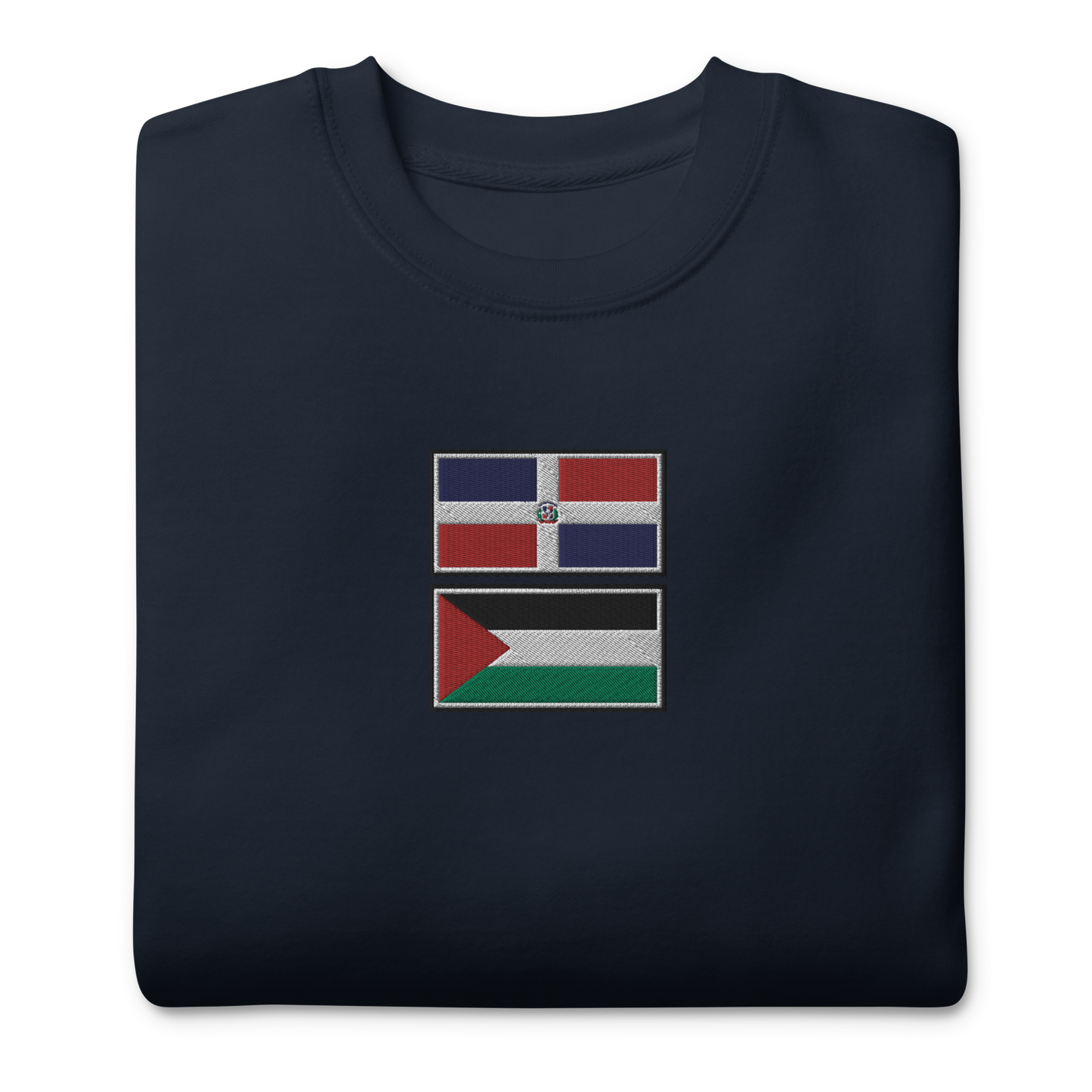 Dominican Republic x Palestine Embroidered Unisex Sweatshirt