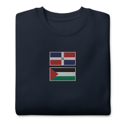 Dominican Republic x Palestine Embroidered Unisex Sweatshirt