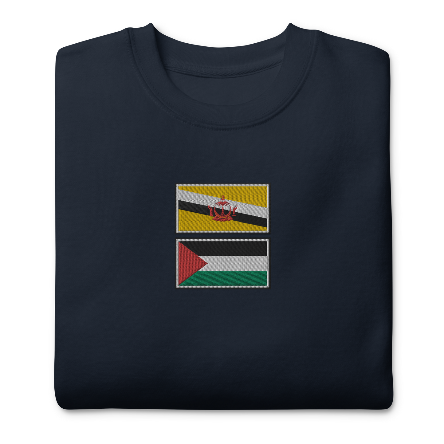 Brunei x Palestine Embroidered Unisex Sweatshirt