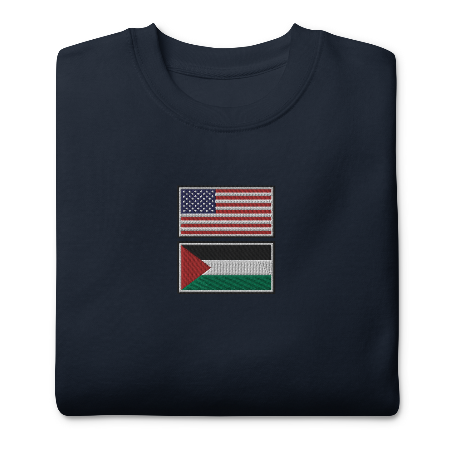 USA x Palestine Embroidered Unisex Sweatshirt