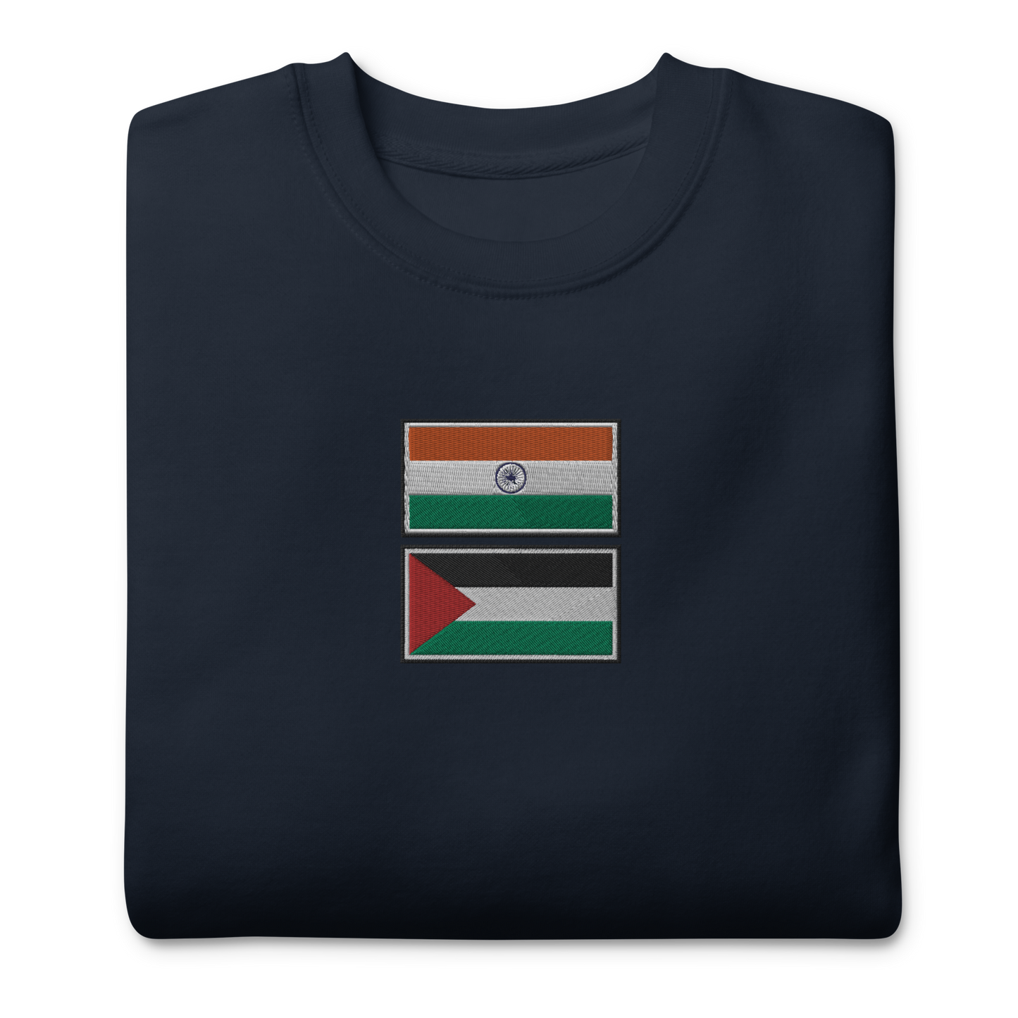 India x Palestine Embroidered Unisex Sweatshirt