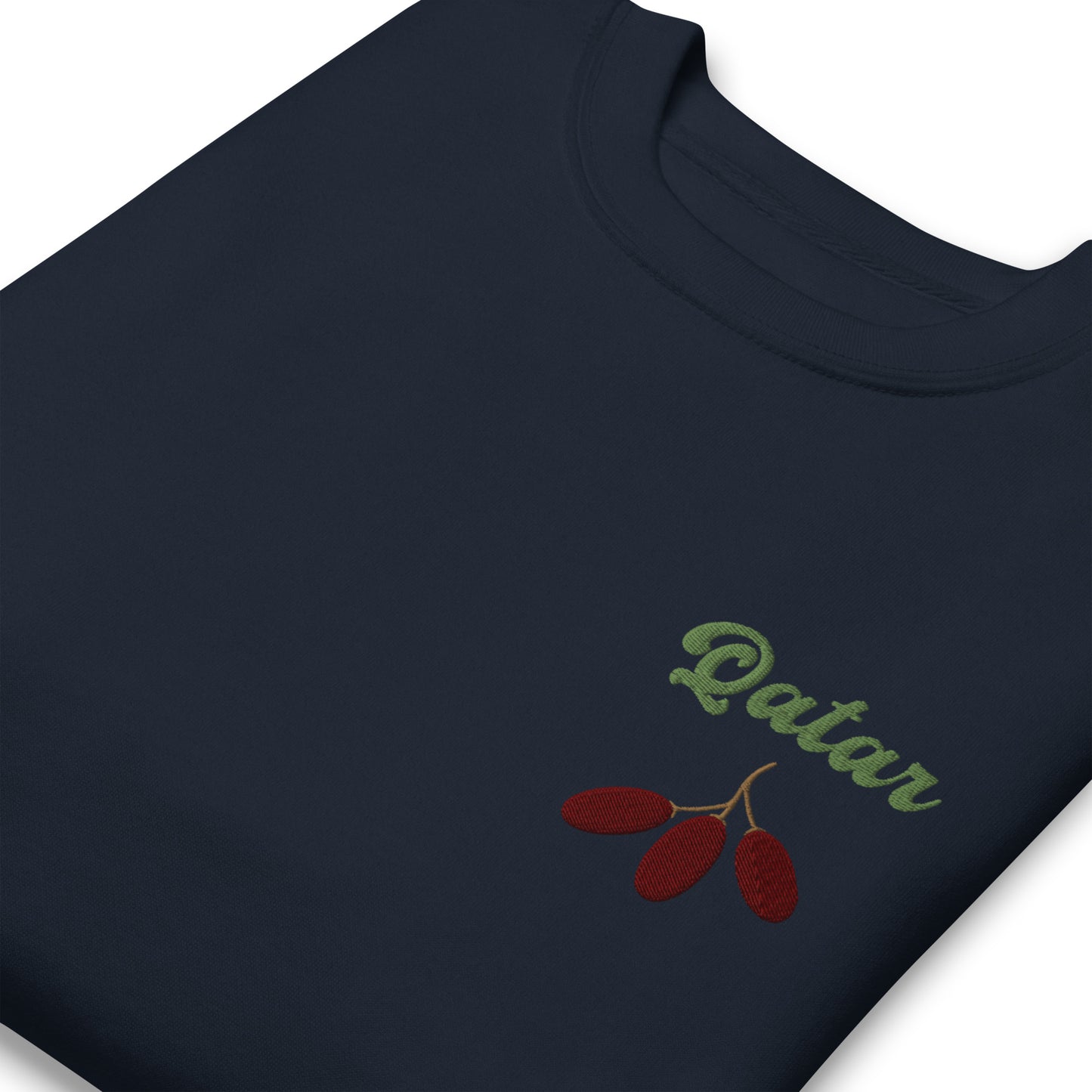 Qatar Dates Unisex Embroidered Sweatshirt