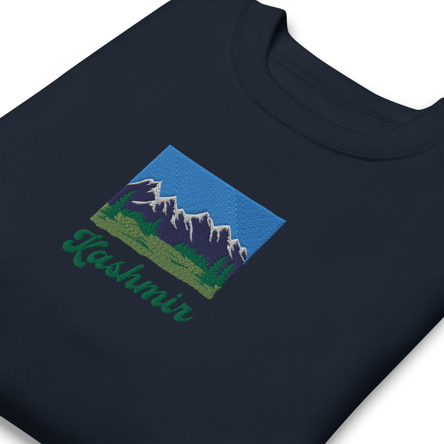 Kashmir Mountains Embroidered Unisex Sweatshirt