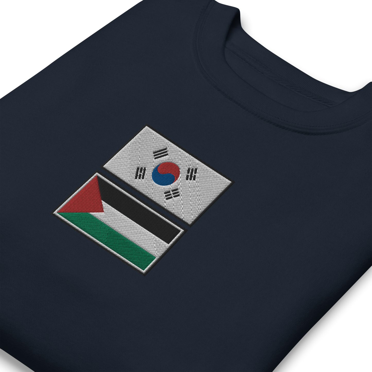 South Korea x Palestine Embroidered Unisex Sweatshirt