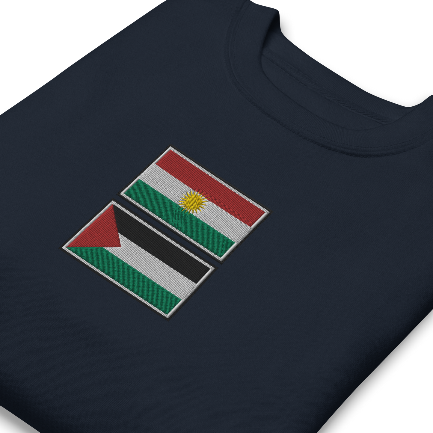 Kurdistan x Palestine Embroidered Unisex Sweatshirt