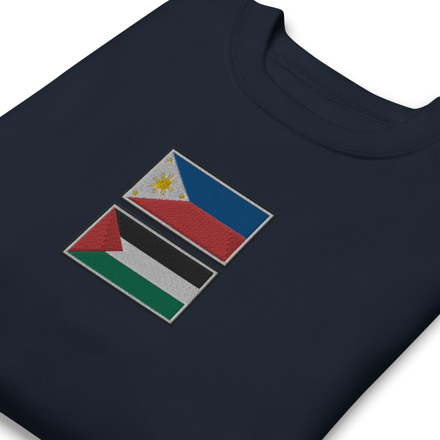 Philippines x Palestine Embroidered Unisex Sweatshirt