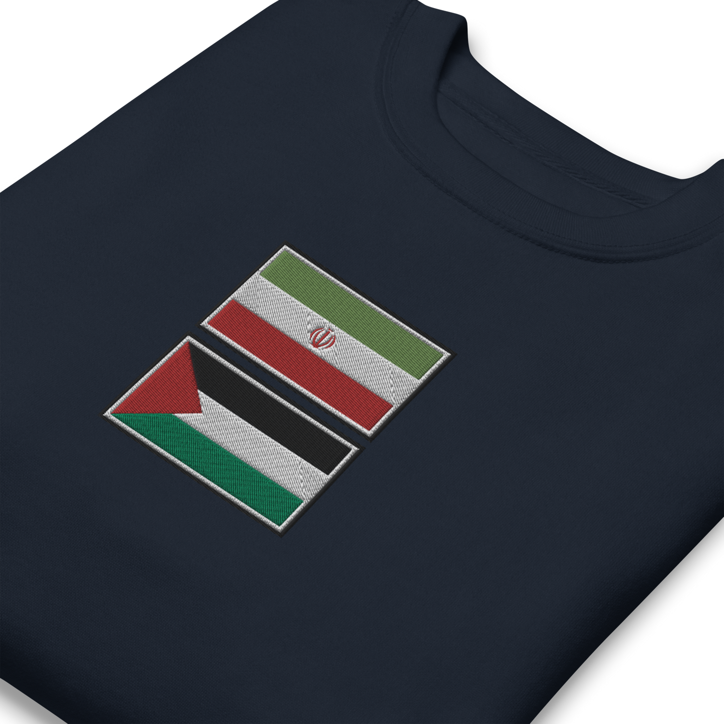 Iran x Palestine Embroidered Unisex Sweatshirt