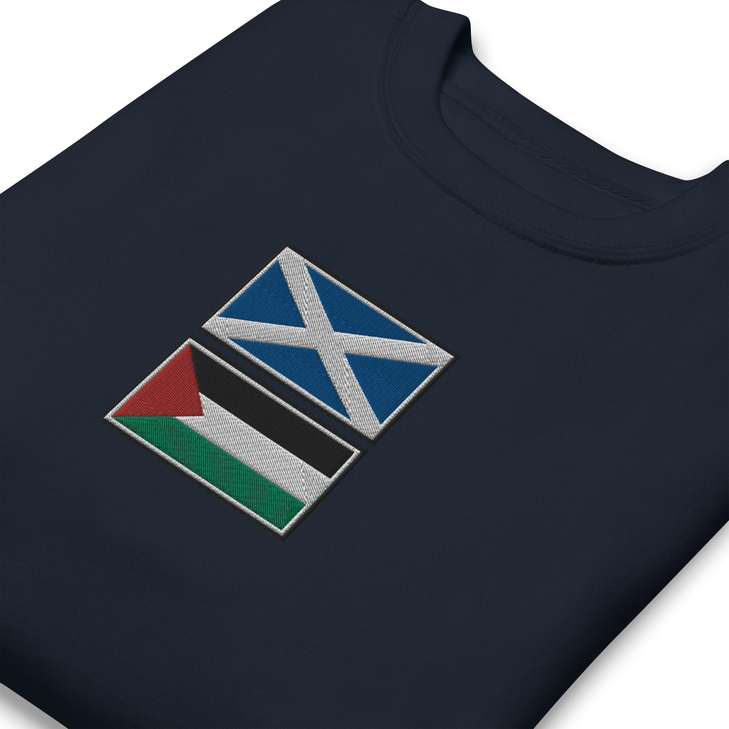 Scotland x Palestine Embroidered Unisex Sweatshirt