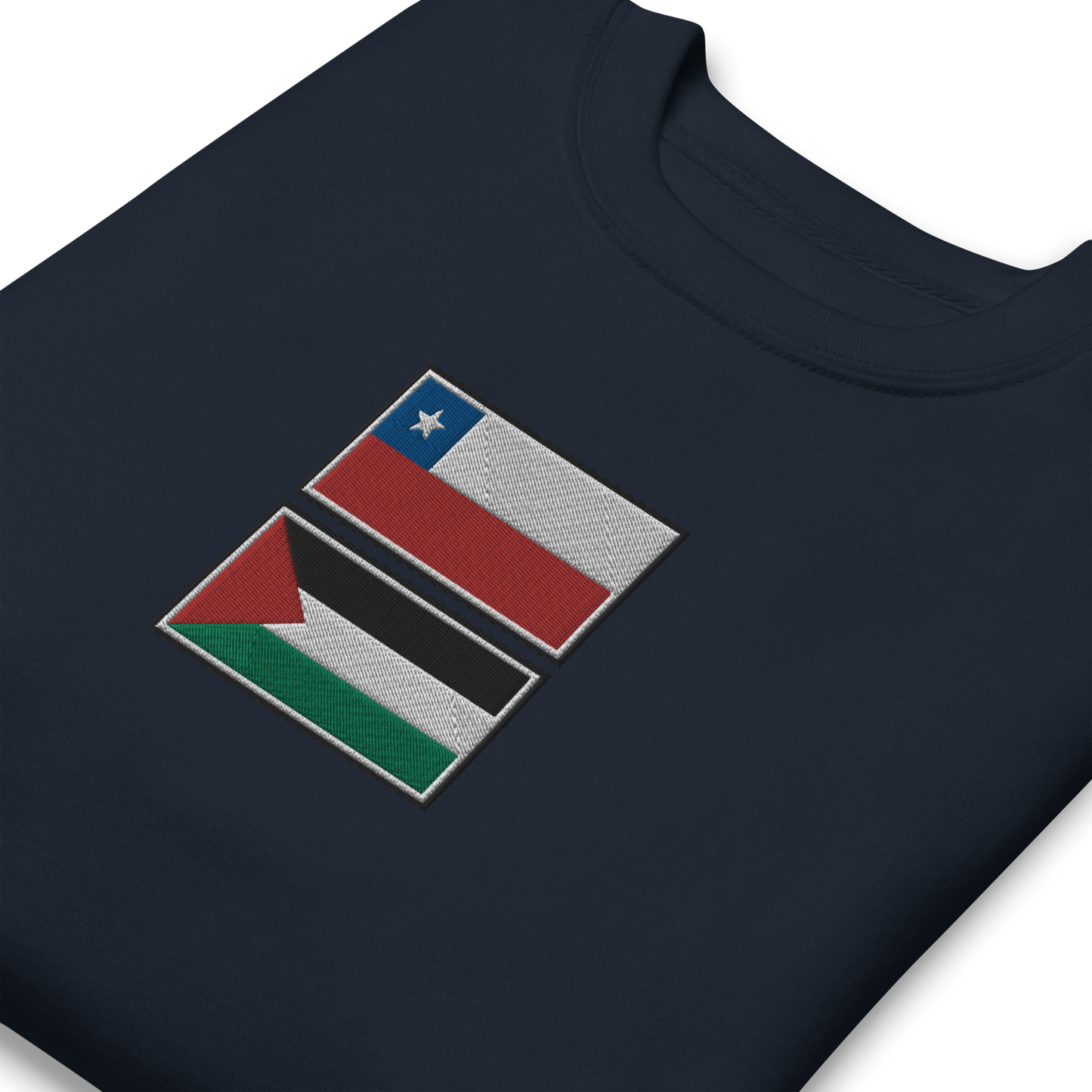 Chile x Palestine Embroidered Unisex Sweatshirt