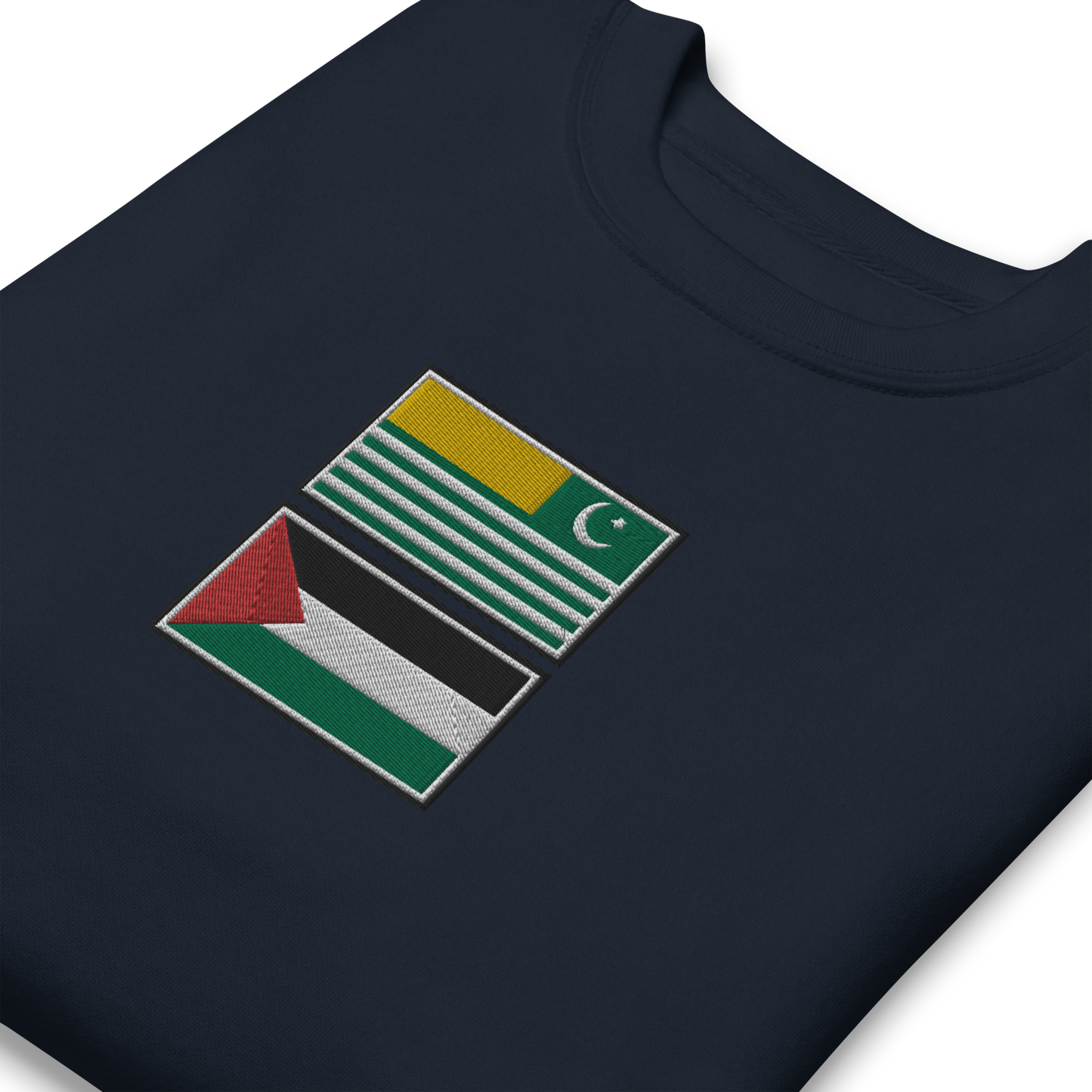 Kashmir x Palestine Embroidered Unisex Sweatshirt