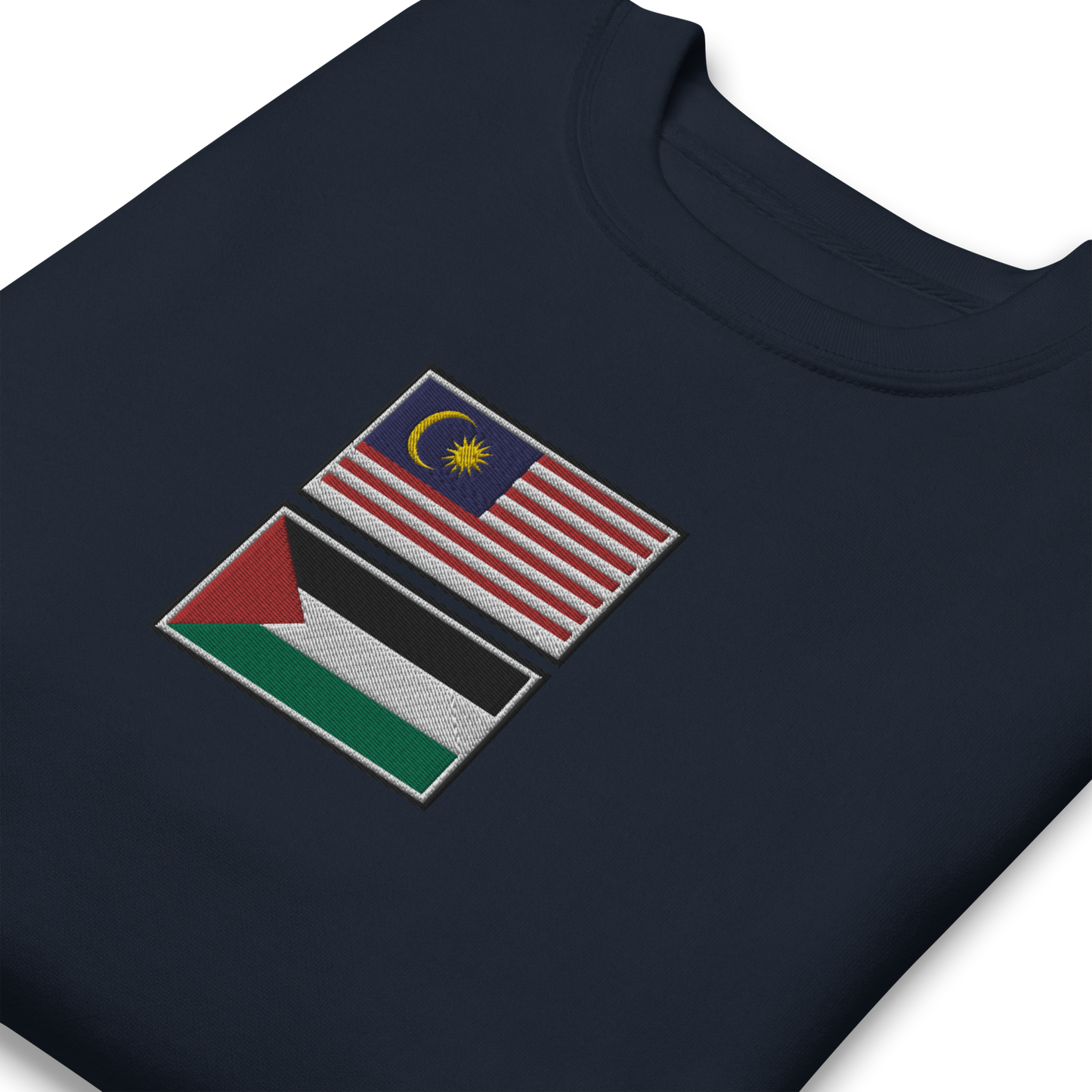 Malaysia x Palestine Embroidered Unisex Sweatshirt