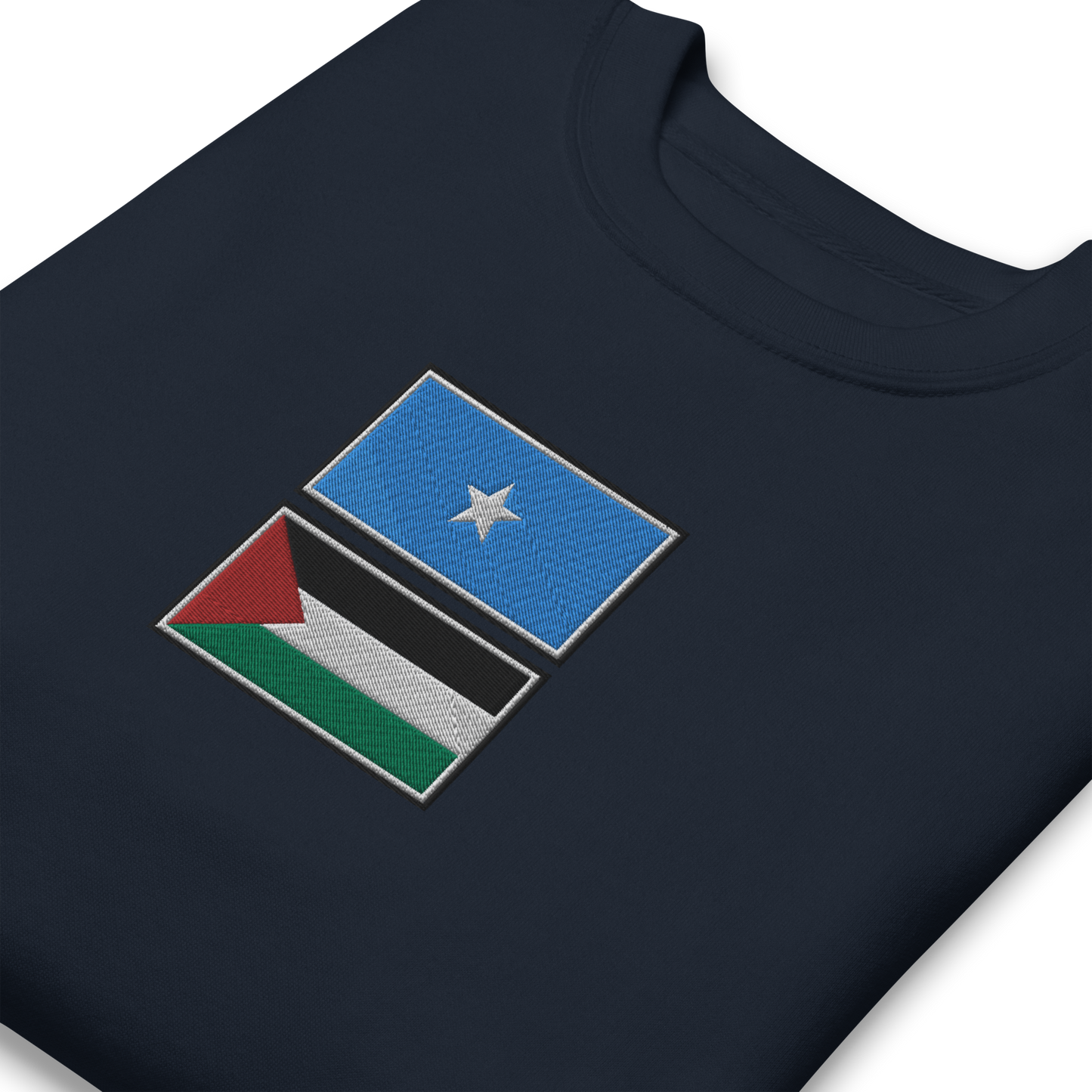 Somalia x Palestine Embroidered Unisex Sweatshirt