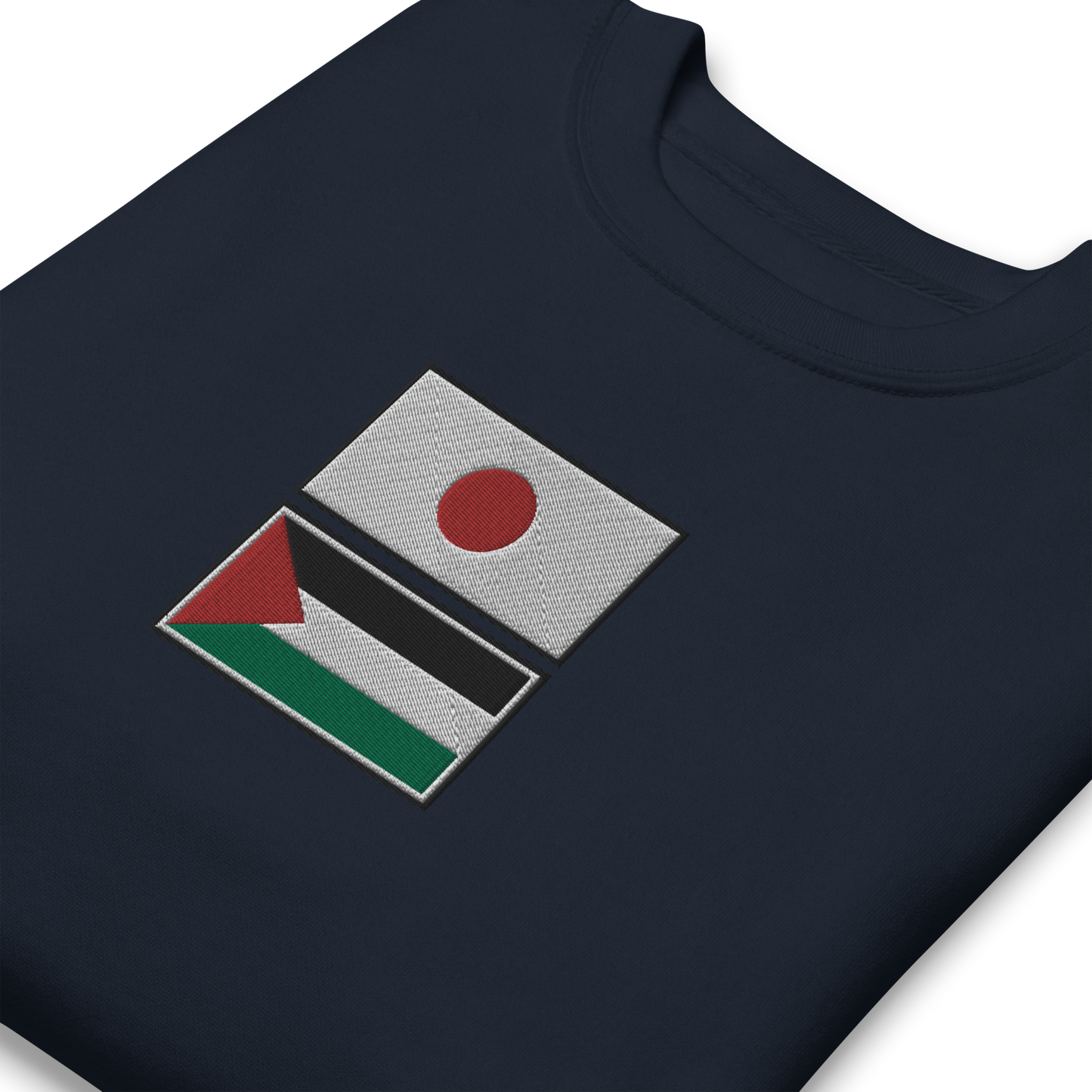 Japan x Palestine Embroidered Unisex Sweatshirt