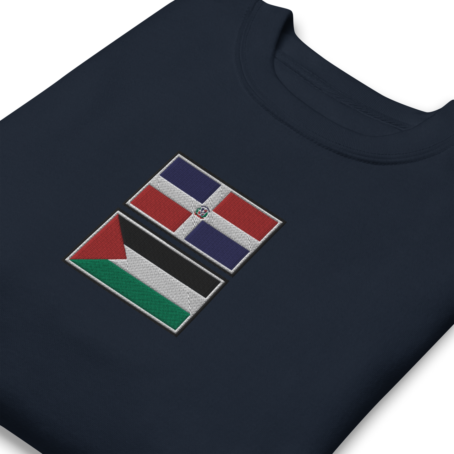 Dominican Republic x Palestine Embroidered Unisex Sweatshirt