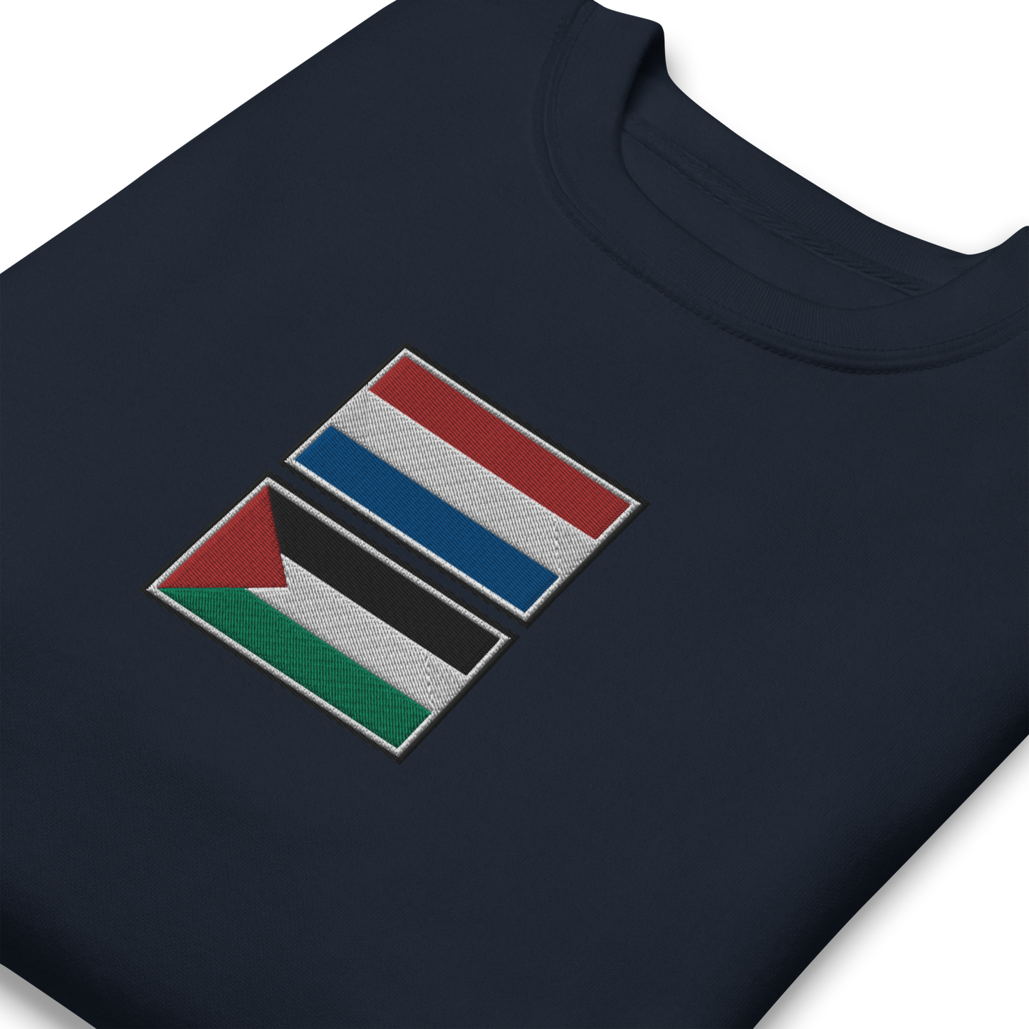 Netherlands x Palestine Embroidered Unisex Sweatshirt,