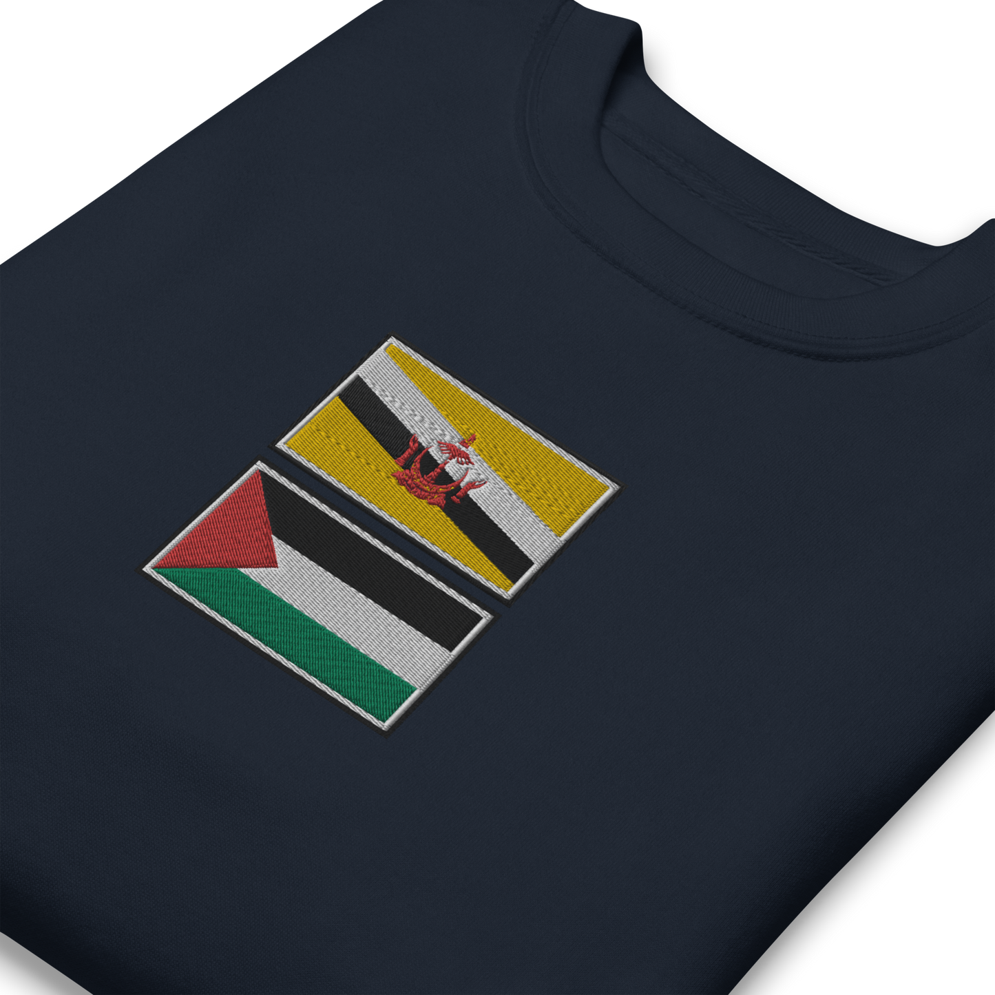 Brunei x Palestine Embroidered Unisex Sweatshirt