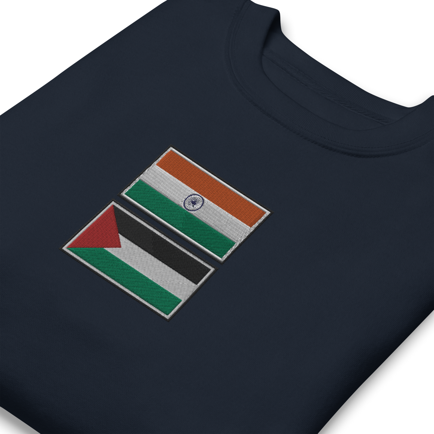 India x Palestine Embroidered Unisex Sweatshirt