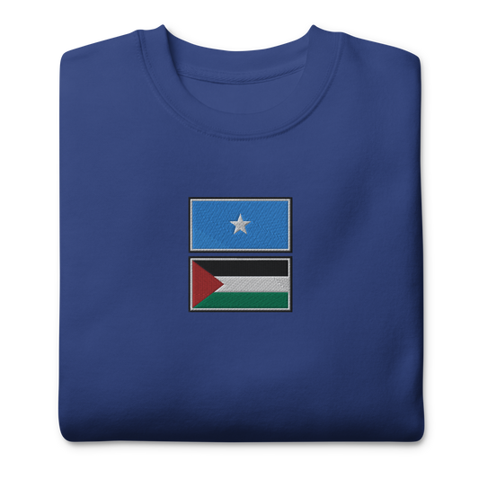 Somalia x Palestine Embroidered Unisex Sweatshirt