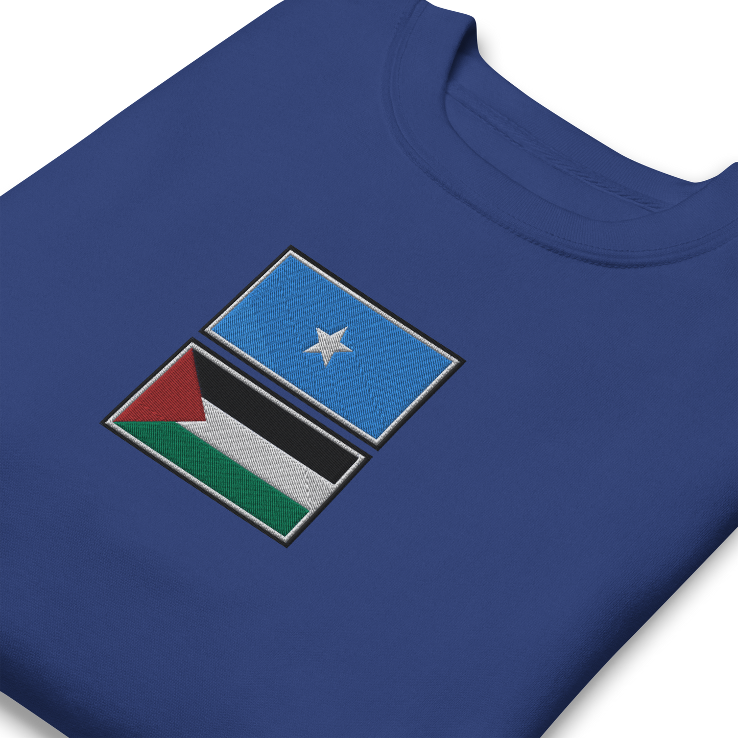 Somalia x Palestine Embroidered Unisex Sweatshirt