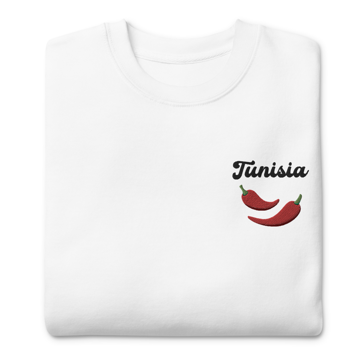 Tunisia Red Pepper Embroidered Unisex Sweatshirt 🌶️