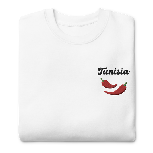 Tunisia Red Pepper Embroidered Unisex Sweatshirt 🌶️