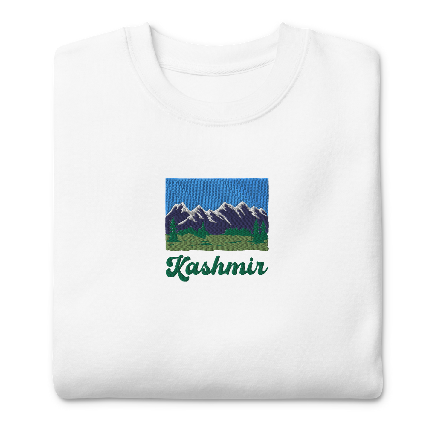 Kashmir Mountains Embroidered Unisex Sweatshirt