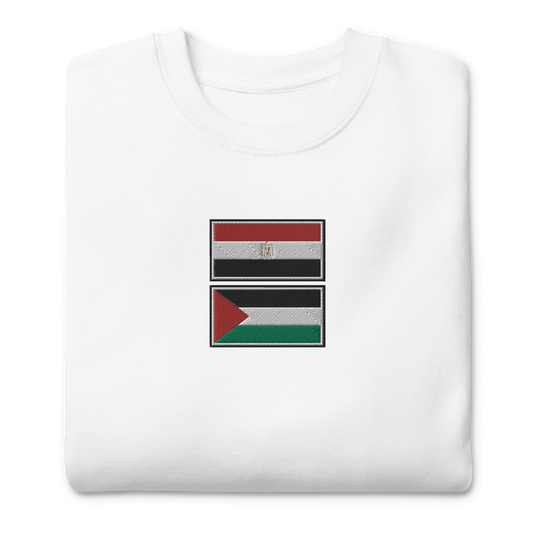 Egypt x Palestine Embroidered Unisex Sweatshirt
